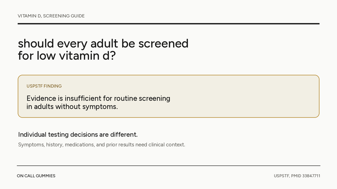 Should adults be screened for low vitamin D?