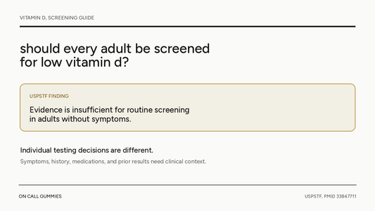 Should adults be screened for low vitamin D?